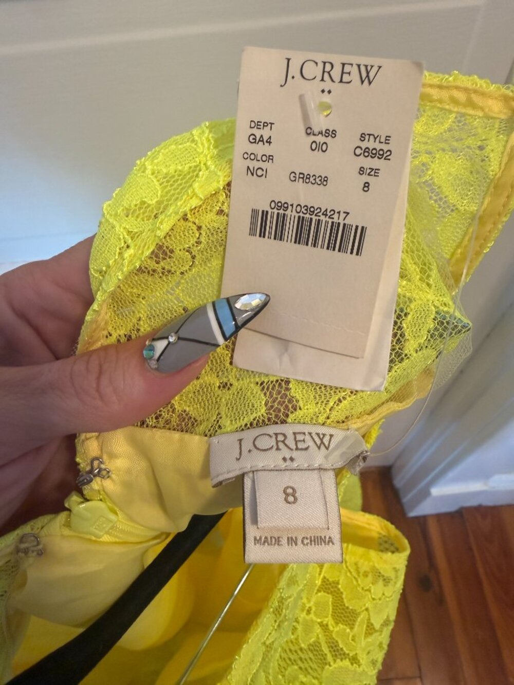 J.Crew Bright Yellow Dress Sz 8 - Picture 5 of 5
